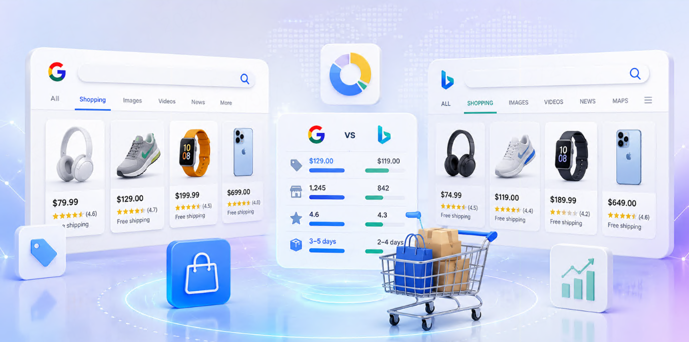 Google Shopping vs Bing Shopping Data: What Changes?